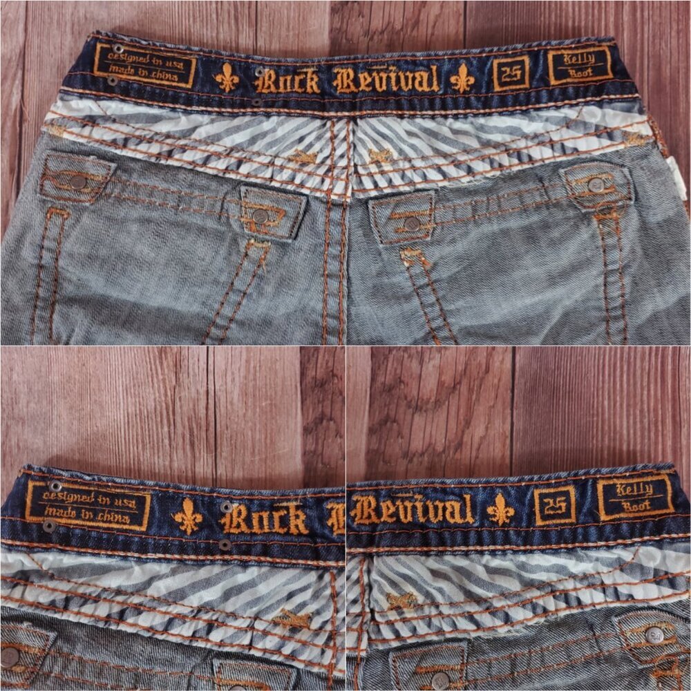 Rock Revival Womens Size 25X31.5 Kelly Boot Cut Blue Denim Jeans - Picture 10 of 14